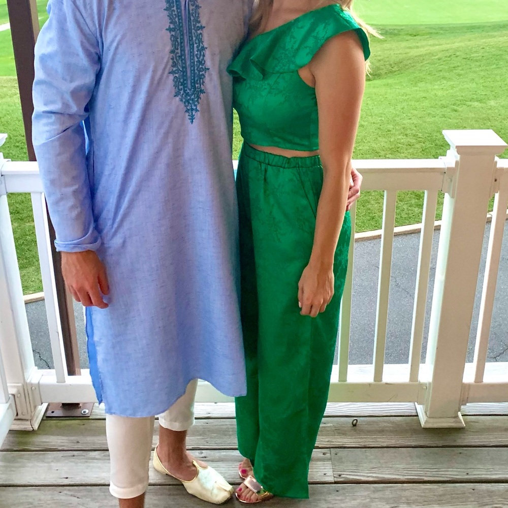 Two piece Lulus set in Kelly green